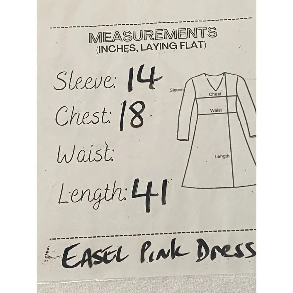 Easel Tiered Metallic Stripe Midi Dress‎ Size M Russet Pink Party Wedding - Picture 5 of 5